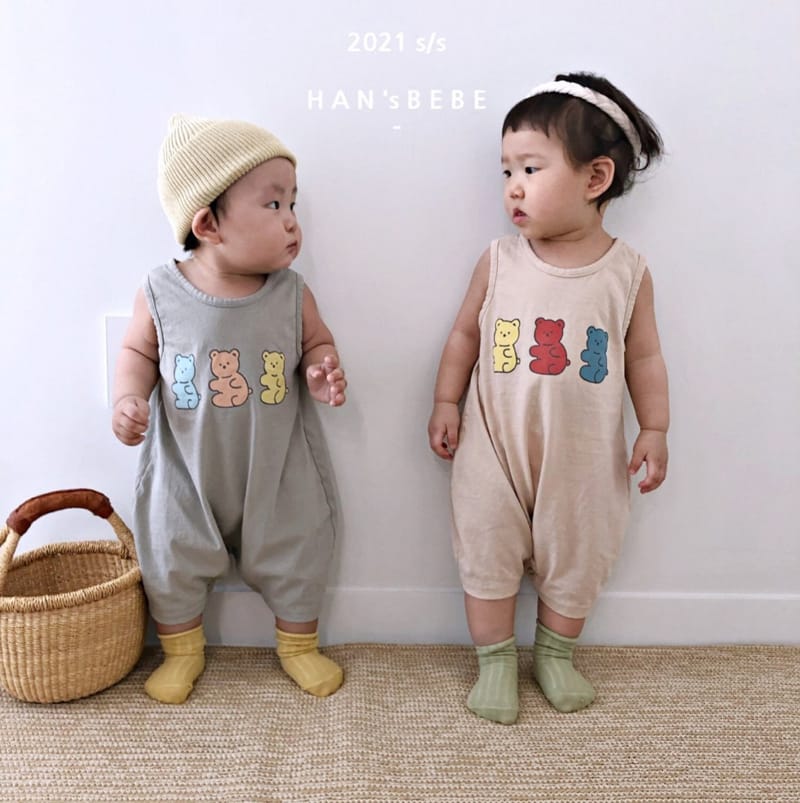 HAN'S - Korean Children Fashion - #Kfashion4kids - Bear Single Bodysuit - 2
