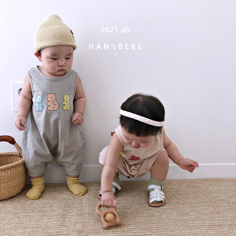 HAN'S - Korean Children Fashion - #Kfashion4kids - Bear Single Bodysuit - 3