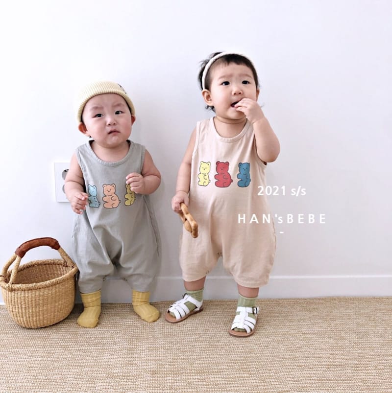 HAN'S - Korean Children Fashion - #Kfashion4kids - Bear Single Bodysuit - 4