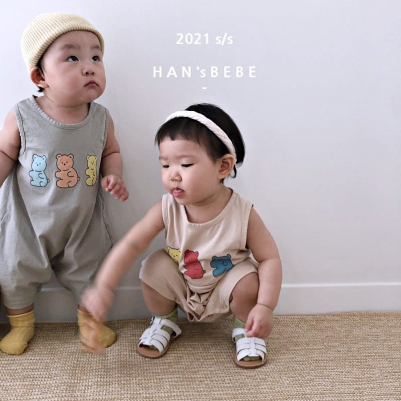 HAN'S - Korean Children Fashion - #Kfashion4kids - Bear Single Bodysuit - 6