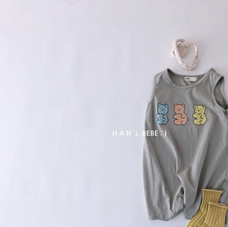 HAN'S - Korean Children Fashion - #Kfashion4kids - Bear Single Bodysuit - 8