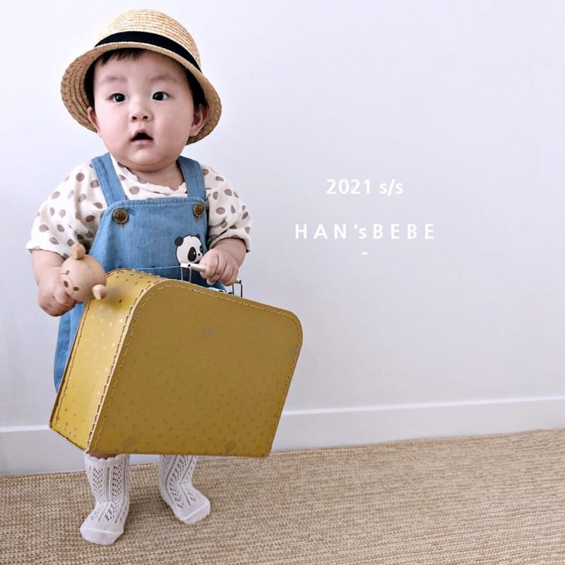 HAN'S - Korean Children Fashion - #Kfashion4kids - Denim Dungarees Bodysuit - 8