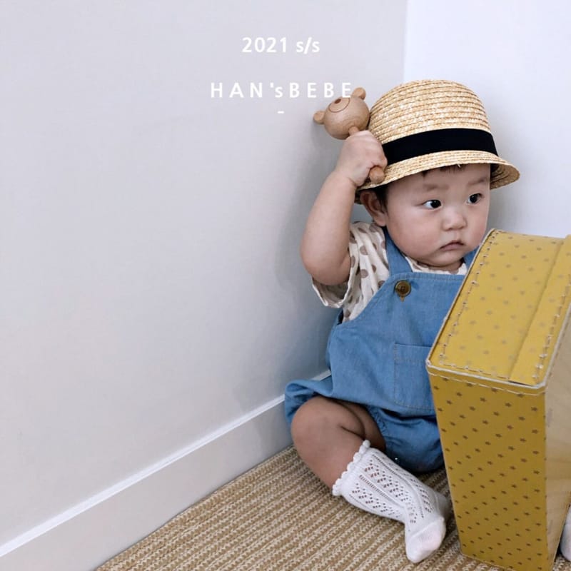 HAN'S - Korean Children Fashion - #Kfashion4kids - Denim Dungarees Bodysuit - 9