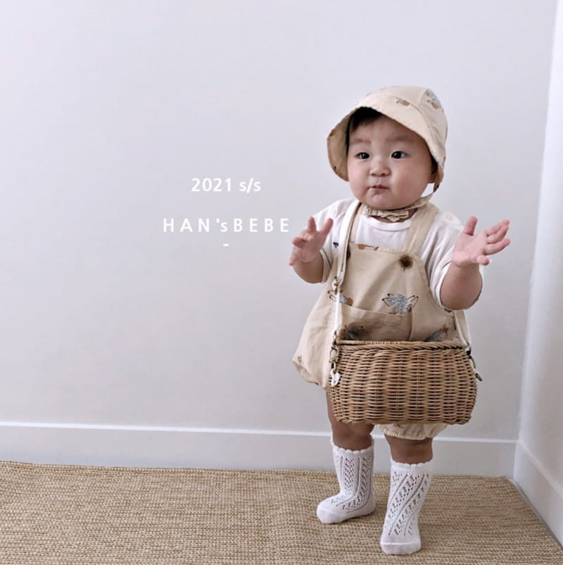 HAN'S - Korean Children Fashion - #Kfashion4kids - Puppy Dungarees Bodysuit