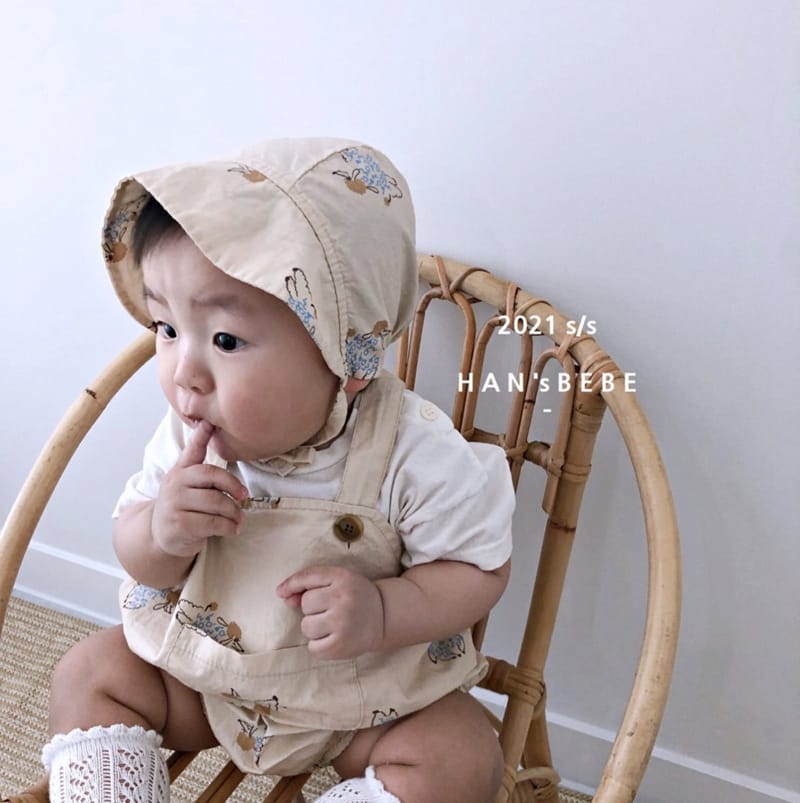 HAN'S - Korean Children Fashion - #Kfashion4kids - Puppy Dungarees Bodysuit - 2