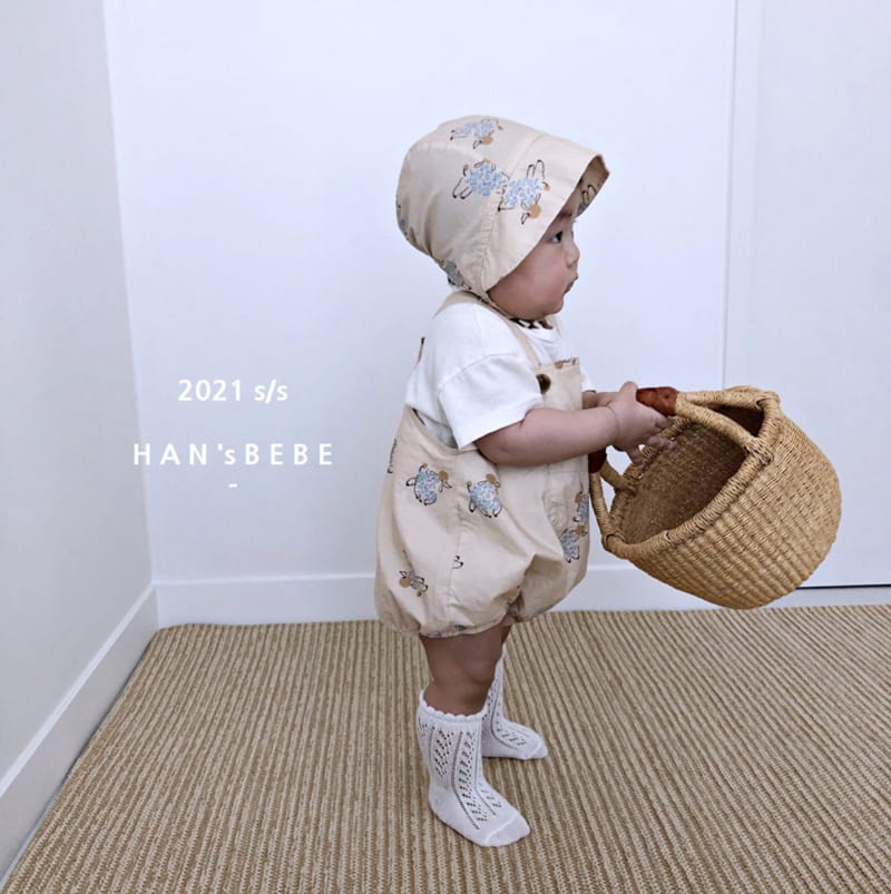 HAN'S - Korean Children Fashion - #Kfashion4kids - Puppy Dungarees Bodysuit - 4