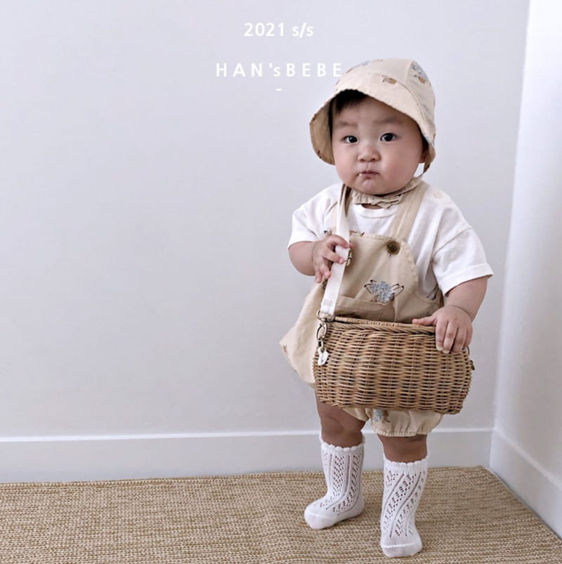 HAN'S - Korean Children Fashion - #Kfashion4kids - Puppy Dungarees Bodysuit - 8