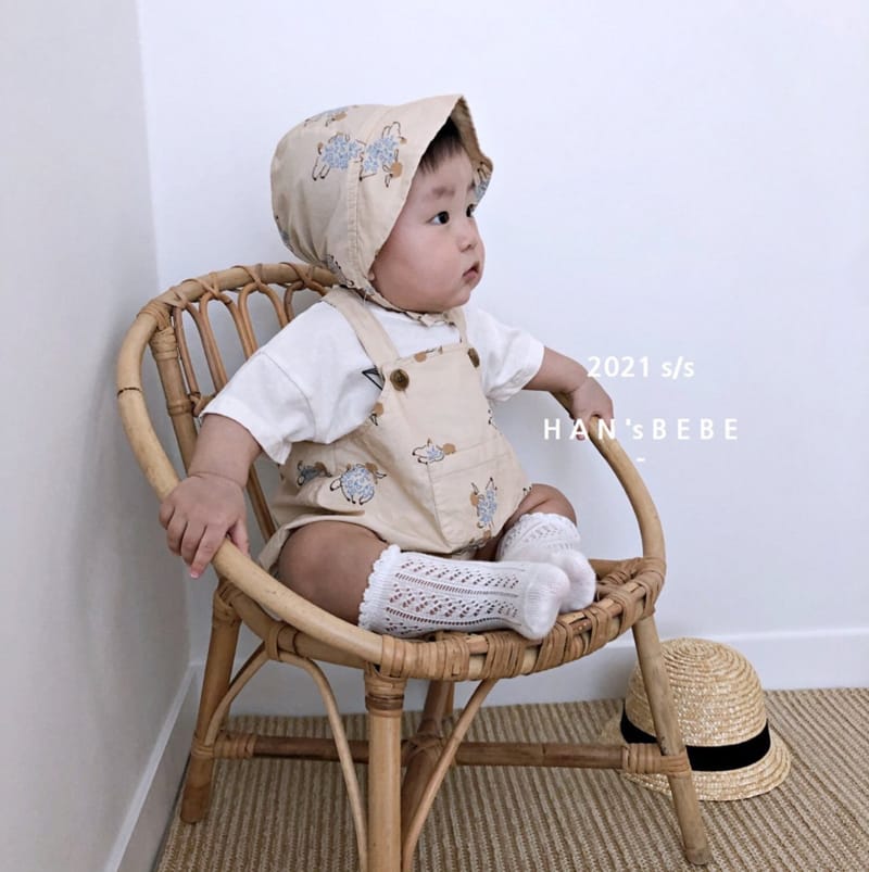 HAN'S - Korean Children Fashion - #Kfashion4kids - Puppy Dungarees Bodysuit - 9
