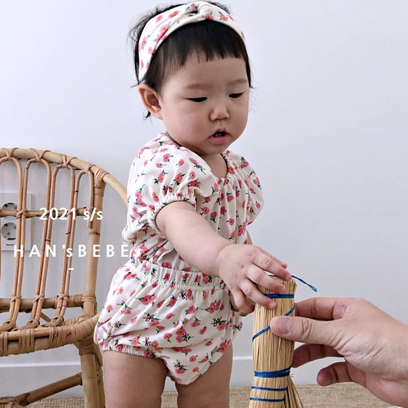 HAN'S - Korean Children Fashion - #Kfashion4kids - Rose Top Bottom Set