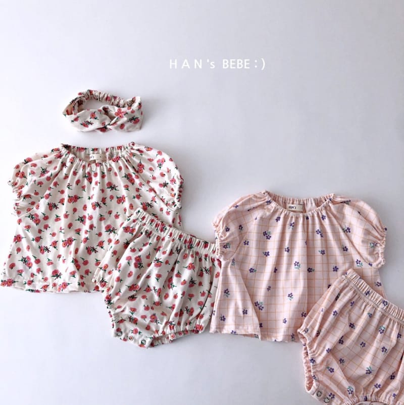 HAN'S - Korean Children Fashion - #Kfashion4kids - Rose Top Bottom Set - 12
