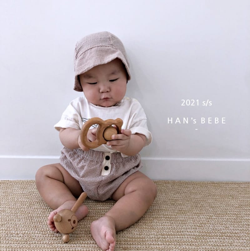 HAN'S - Korean Children Fashion - #Kfashion4kids - Check Bloomer with Hat