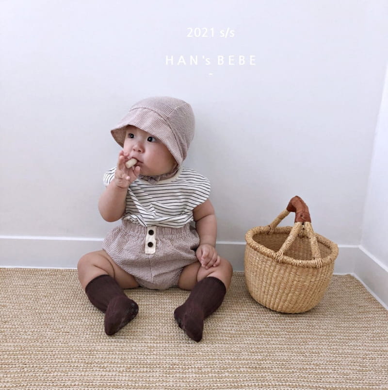 HAN'S - Korean Children Fashion - #Kfashion4kids - Check Bloomer with Hat - 7