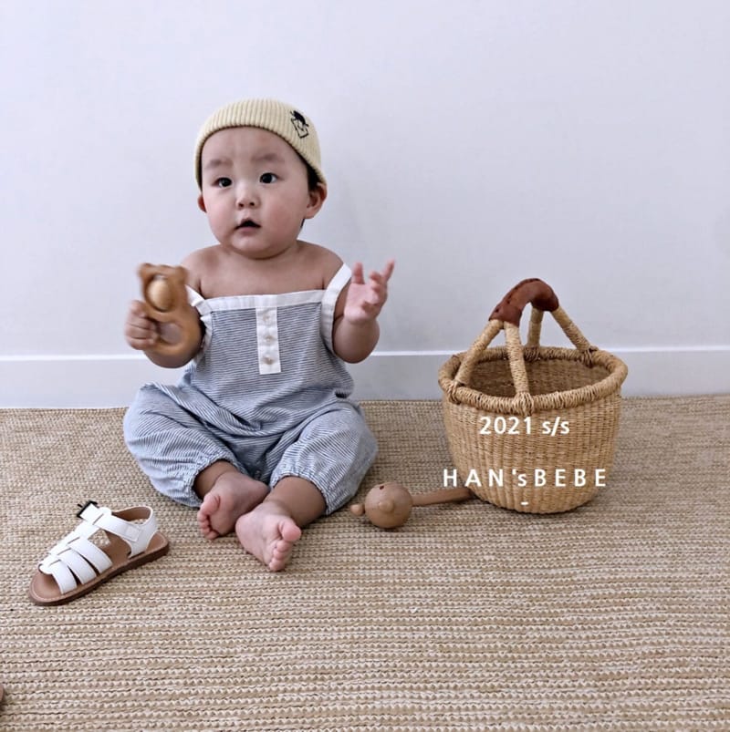 HAN'S - Korean Children Fashion - #Kfashion4kids - Stripes Jumpsuit - 3