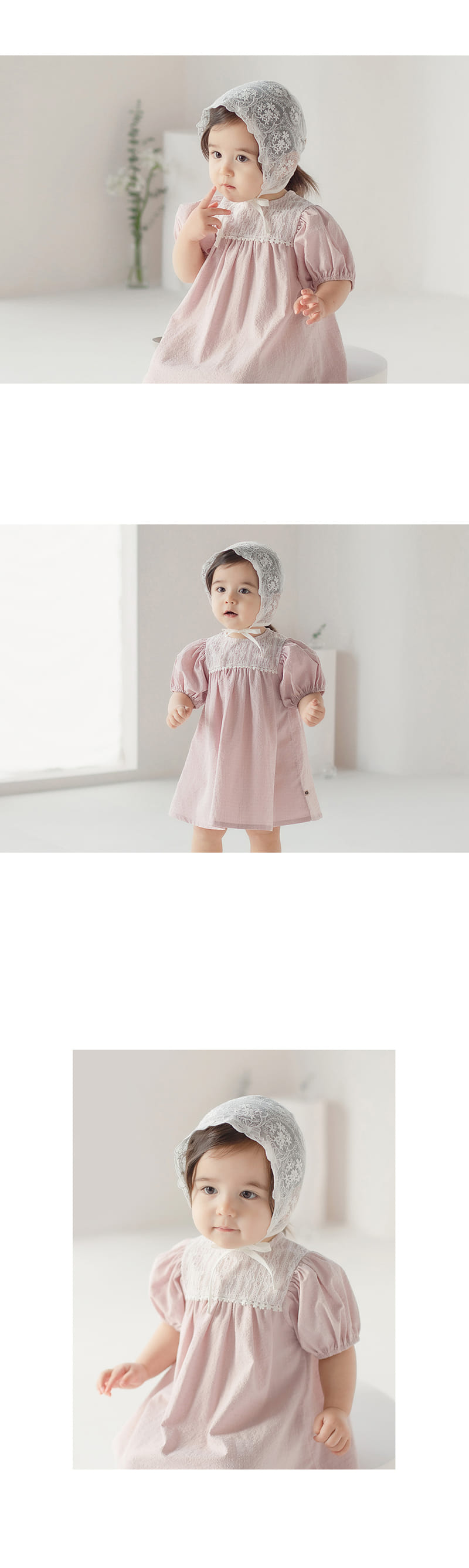 HAPPY PRINCE - Korean Children Fashion - #Kfashion4kids - Cos Lace Bonnet - 4