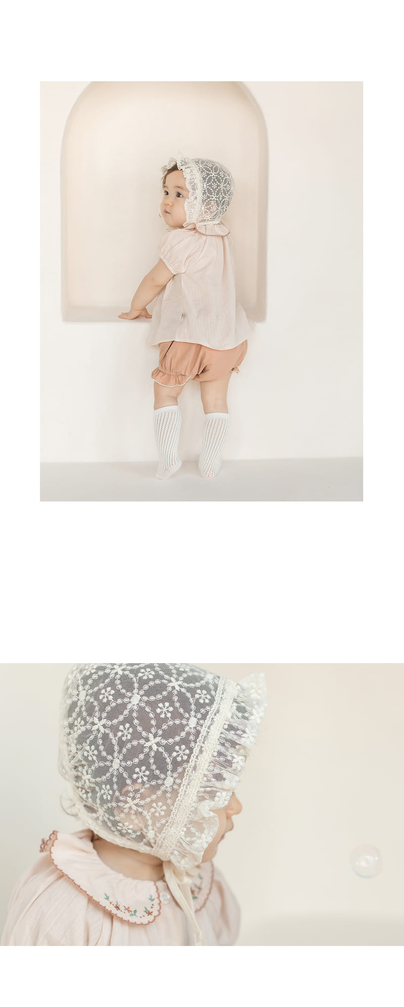 HAPPY PRINCE - Korean Children Fashion - #Kfashion4kids - Lunia Lace Bonnet - 4