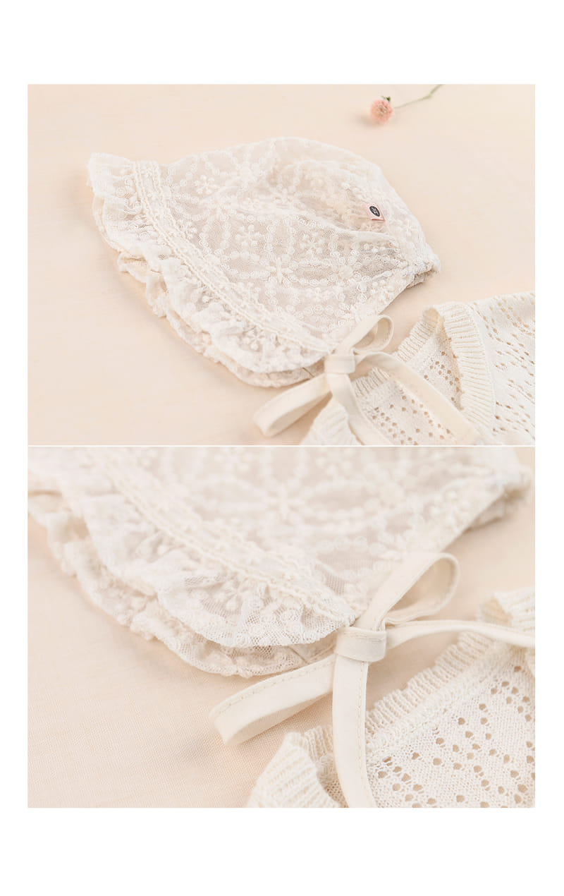 HAPPY PRINCE - Korean Children Fashion - #Kfashion4kids - Lunia Lace Bonnet - 5