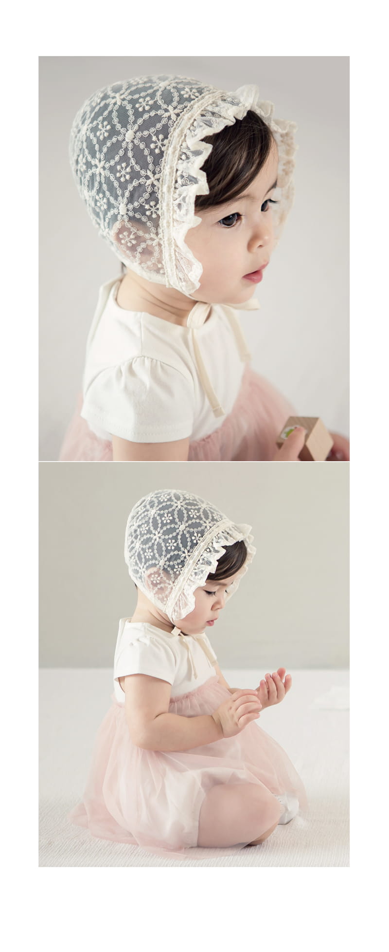 HAPPY PRINCE - Korean Children Fashion - #Kfashion4kids - Lunia Lace Bonnet - 6