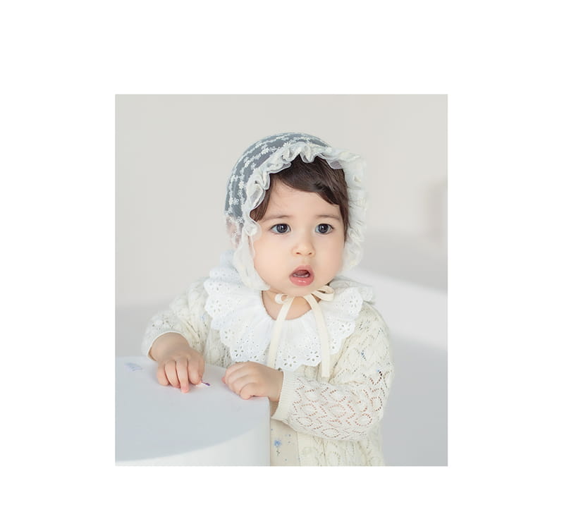HAPPY PRINCE - Korean Children Fashion - #Kfashion4kids - Lygia Lace Bonnet - 2