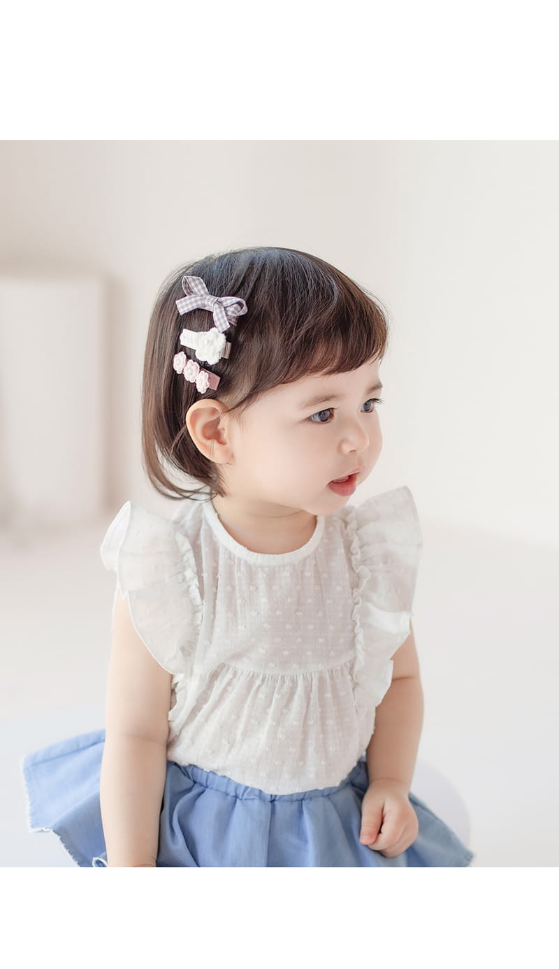 HAPPY PRINCE - Korean Children Fashion - #Kfashion4kids - Elena Mini hairpin 3 in 1 [set of 5]