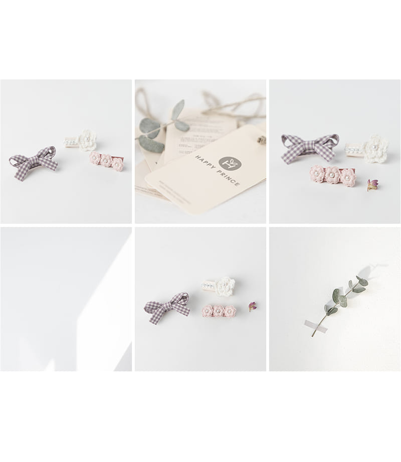 HAPPY PRINCE - Korean Children Fashion - #Kfashion4kids - Elena Mini hairpin 3 in 1 [set of 5] - 5