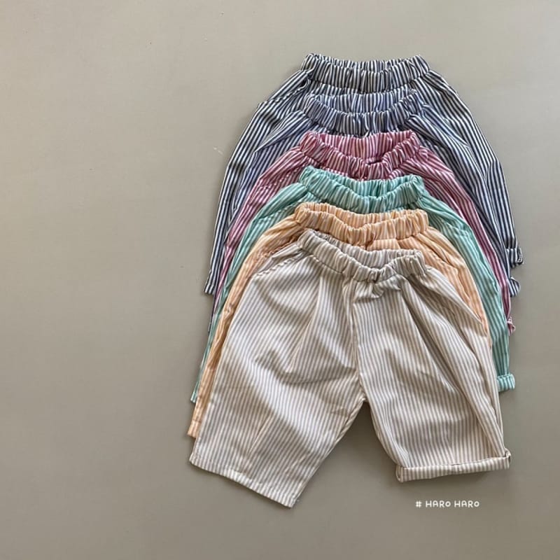 HARO HARO - Korean Children Fashion - #Kfashion4kids - Stripes Capri Pants - 2