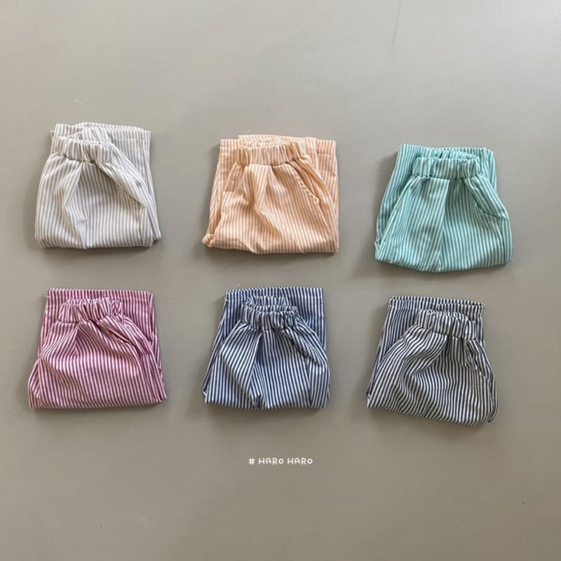 HARO HARO - Korean Children Fashion - #Kfashion4kids - Stripes Capri Pants - 4