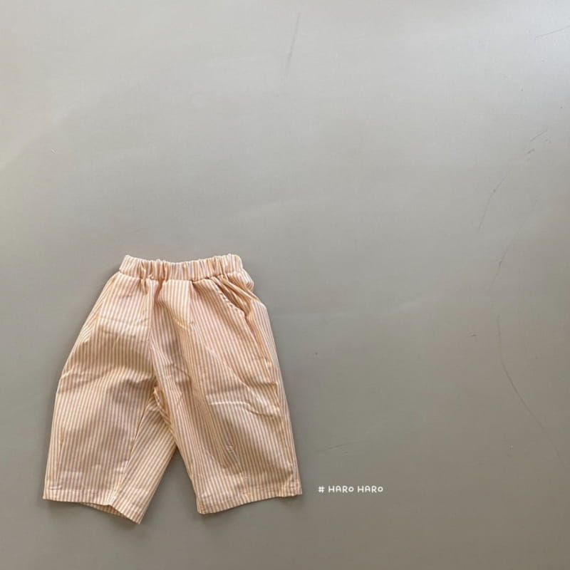 HARO HARO - Korean Children Fashion - #Kfashion4kids - Stripes Capri Pants - 6