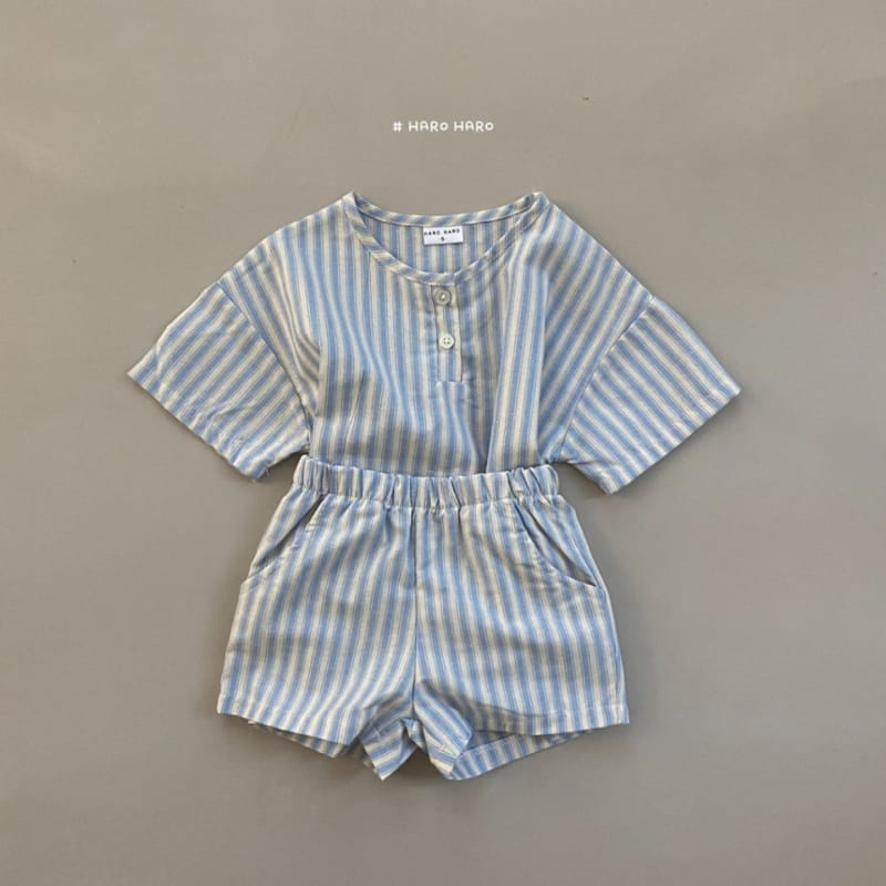HARO HARO - Korean Children Fashion - #Kfashion4kids - Wilds Stripes Top Bottom Set - 9