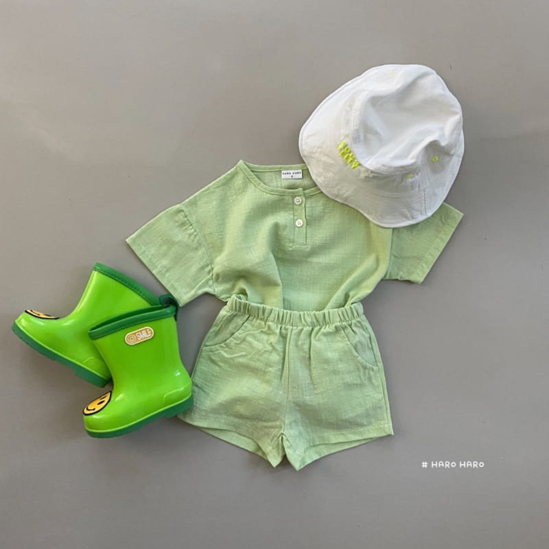HARO HARO - Korean Children Fashion - #Kfashion4kids - Cool Linen Top Bottom Set - 12