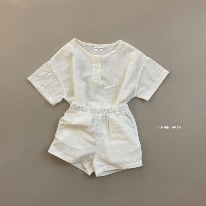HARO HARO - Korean Children Fashion - #Kfashion4kids - Cool Linen Top Bottom Set - 2