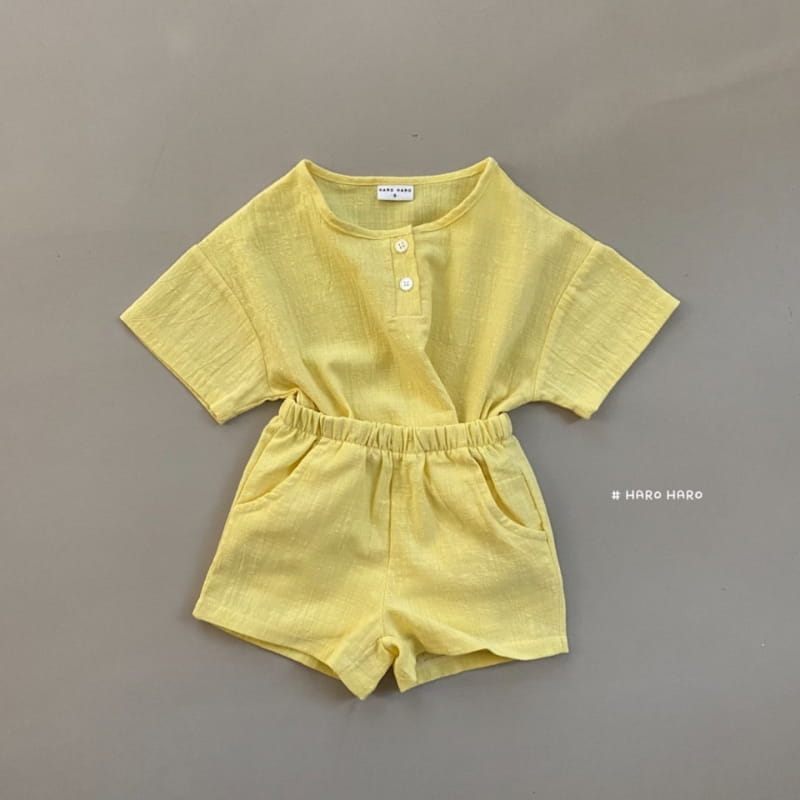 HARO HARO - Korean Children Fashion - #Kfashion4kids - Cool Linen Top Bottom Set - 3