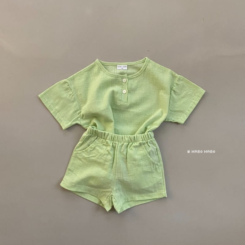 HARO HARO - Korean Children Fashion - #Kfashion4kids - Cool Linen Top Bottom Set - 4