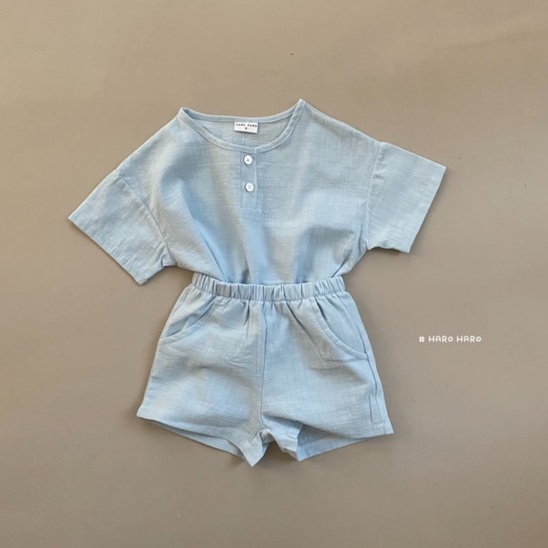 HARO HARO - Korean Children Fashion - #Kfashion4kids - Cool Linen Top Bottom Set - 5