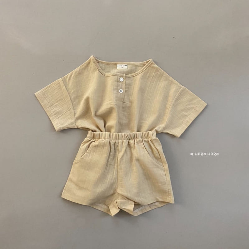 HARO HARO - Korean Children Fashion - #Kfashion4kids - Cool Linen Top Bottom Set - 8