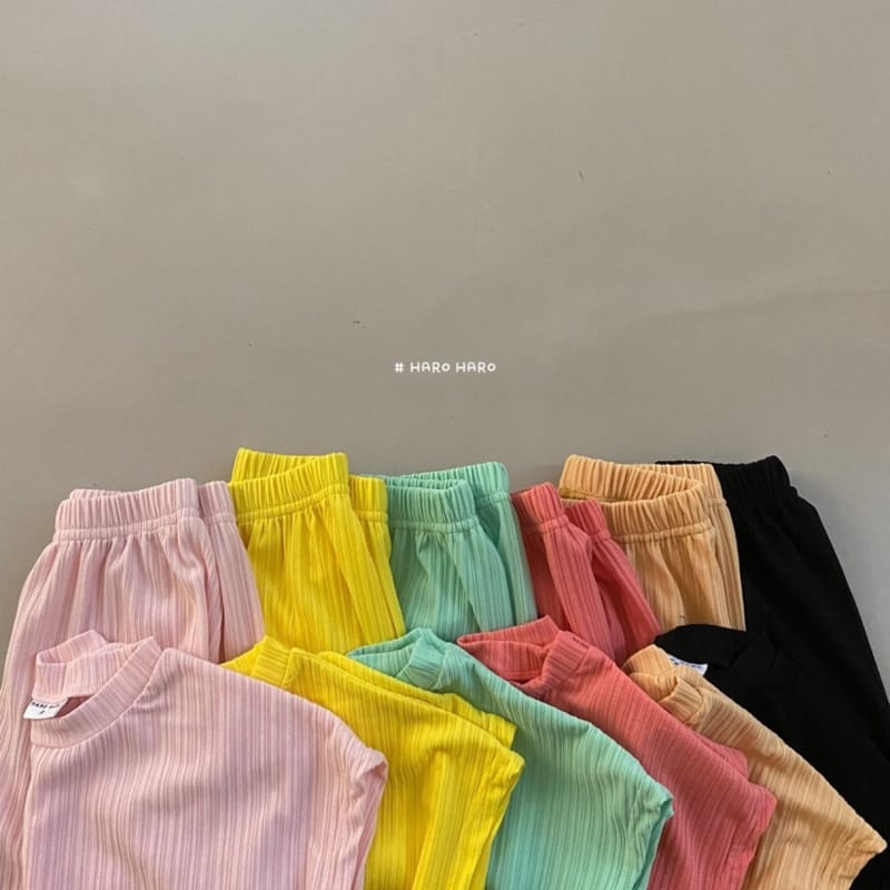 HARO HARO - Korean Children Fashion - #Kfashion4kids - Coco Pleats Top Bottom Set - 4