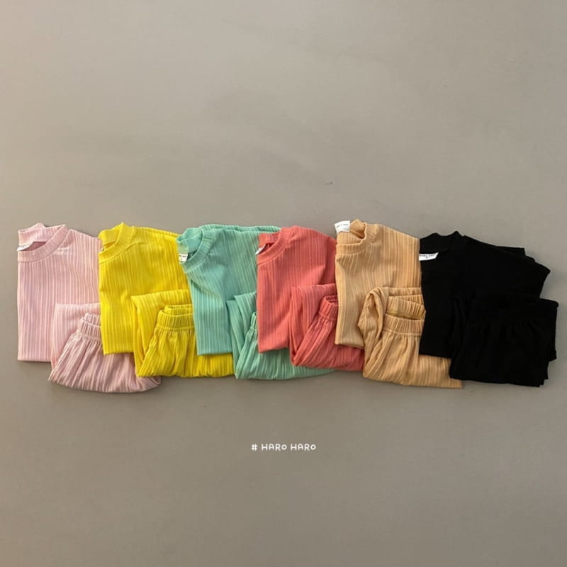 HARO HARO - Korean Children Fashion - #Kfashion4kids - Coco Pleats Top Bottom Set - 5