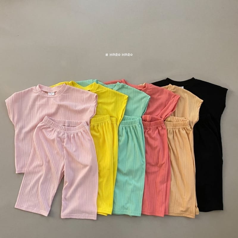 HARO HARO - Korean Children Fashion - #Kfashion4kids - Coco Pleats Top Bottom Set - 7