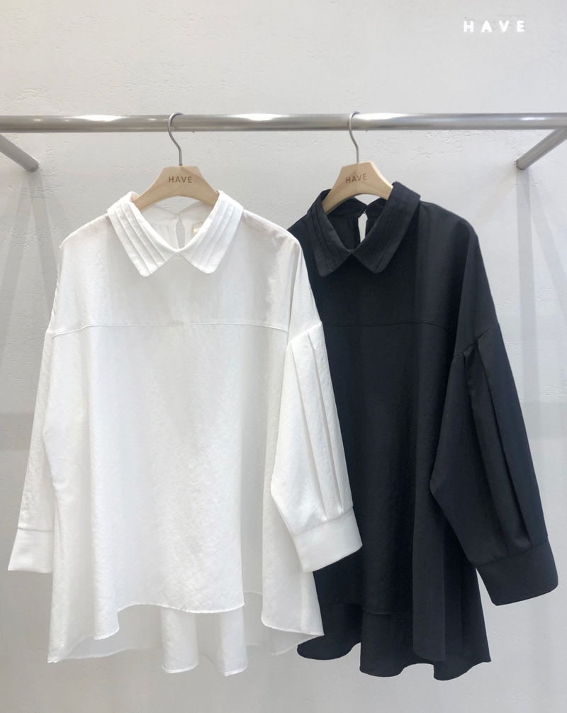 HAVE - Korean Women Fashion - #Kfashion - Soul Pintuck Collar Blouse - 2