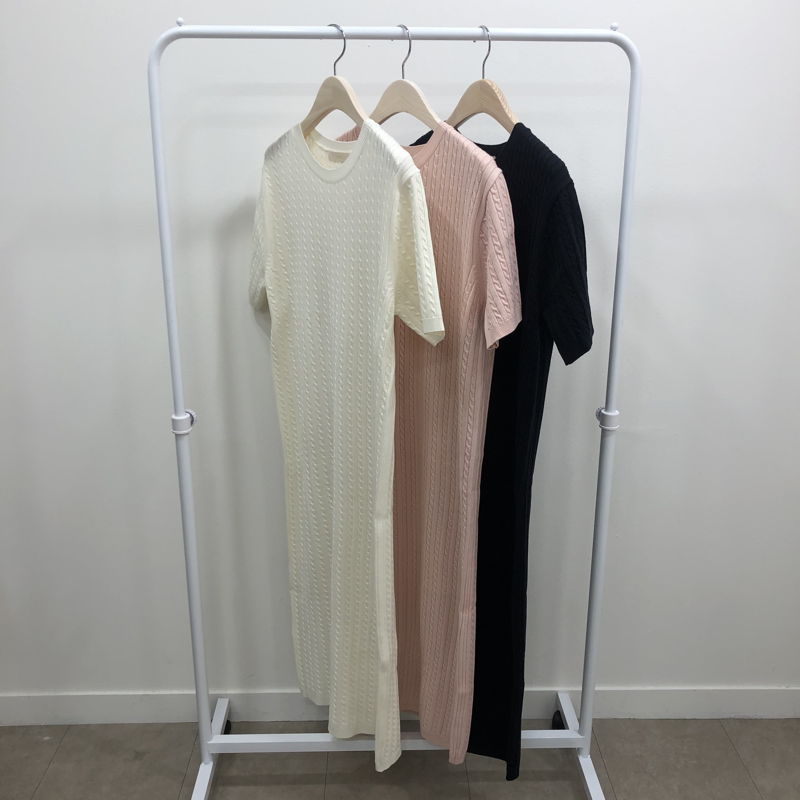 HAVE - Korean Women Fashion - #Kfashion - Cable Knit One-piece - 3