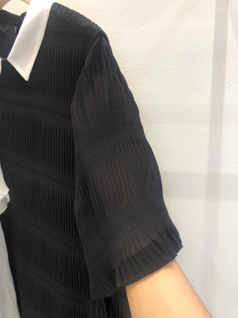 HAVE - Korean Women Fashion - #Kfashion - Lady Pleats Collar One-piece - 5