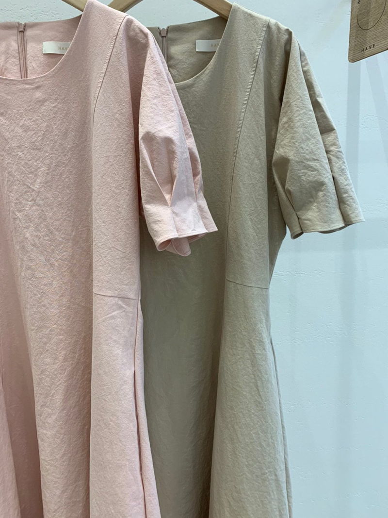 HAVE - Korean Women Fashion - #Kfashion - Nest Sleeve Pintuck One-piece - 4