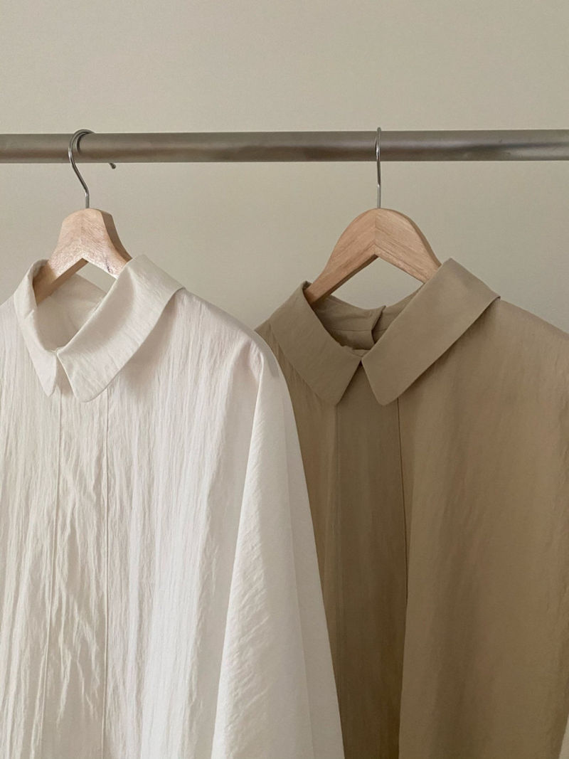 HAVE - Korean Women Fashion - #Kfashion - Melting Back Button Blouse