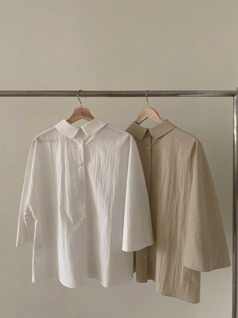 HAVE - Korean Women Fashion - #Kfashion - Melting Back Button Blouse - 4