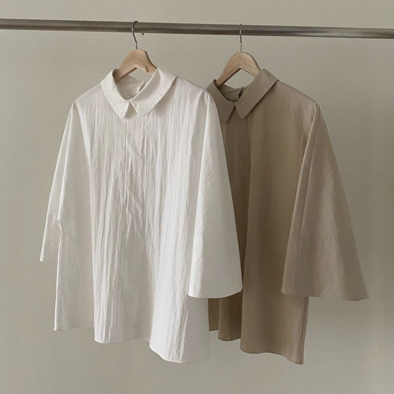 HAVE - Korean Women Fashion - #Kfashion - Melting Back Button Blouse - 5