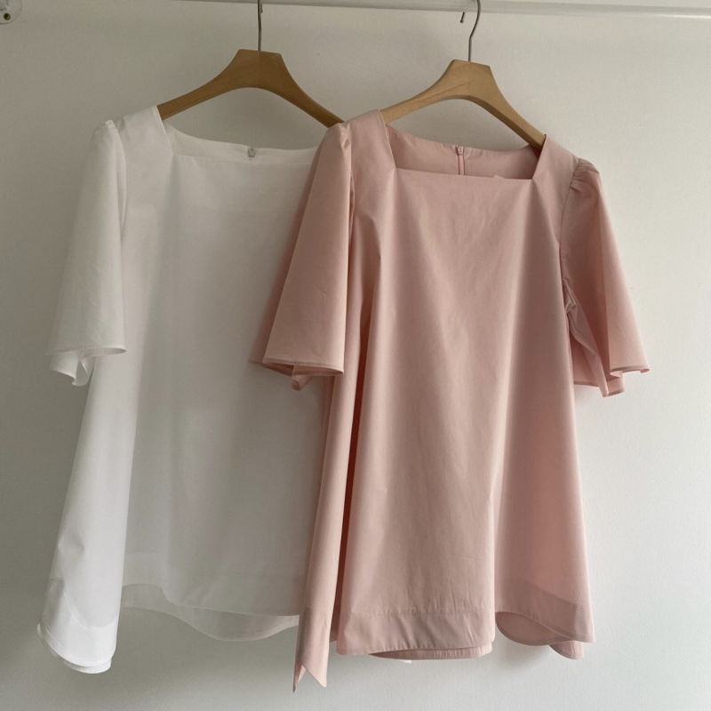 HAVE - Korean Women Fashion - #Kfashion - Belle Square Blouse - 4