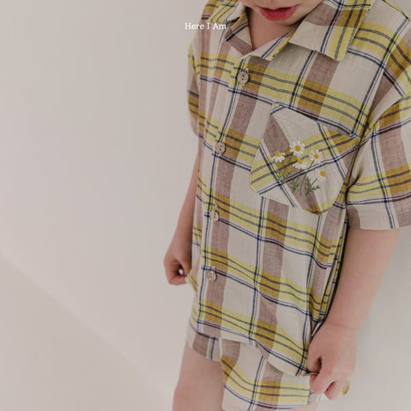 HERE I AM - Korean Children Fashion - #Kfashion4kids - Croiffle Check Top Bottom Set - 3