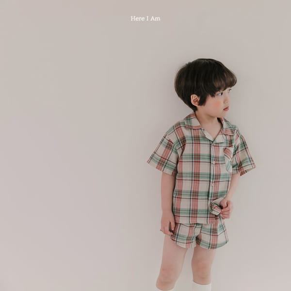 HERE I AM - Korean Children Fashion - #Kfashion4kids - Croiffle Check Top Bottom Set - 8