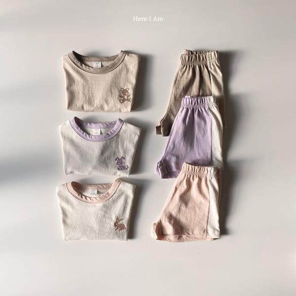 HERE I AM - Korean Children Fashion - #Kfashion4kids - Summer Animal Top Bototm Set - 8