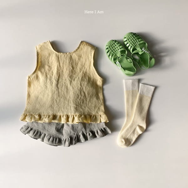 HERE I AM - Korean Children Fashion - #Kfashion4kids - Dear Linen Top Bottom Set - 10