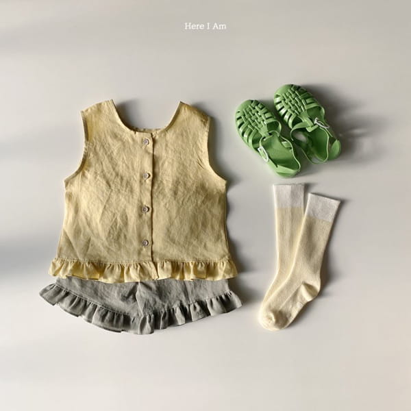 HERE I AM - Korean Children Fashion - #Kfashion4kids - Dear Linen Top Bottom Set - 11